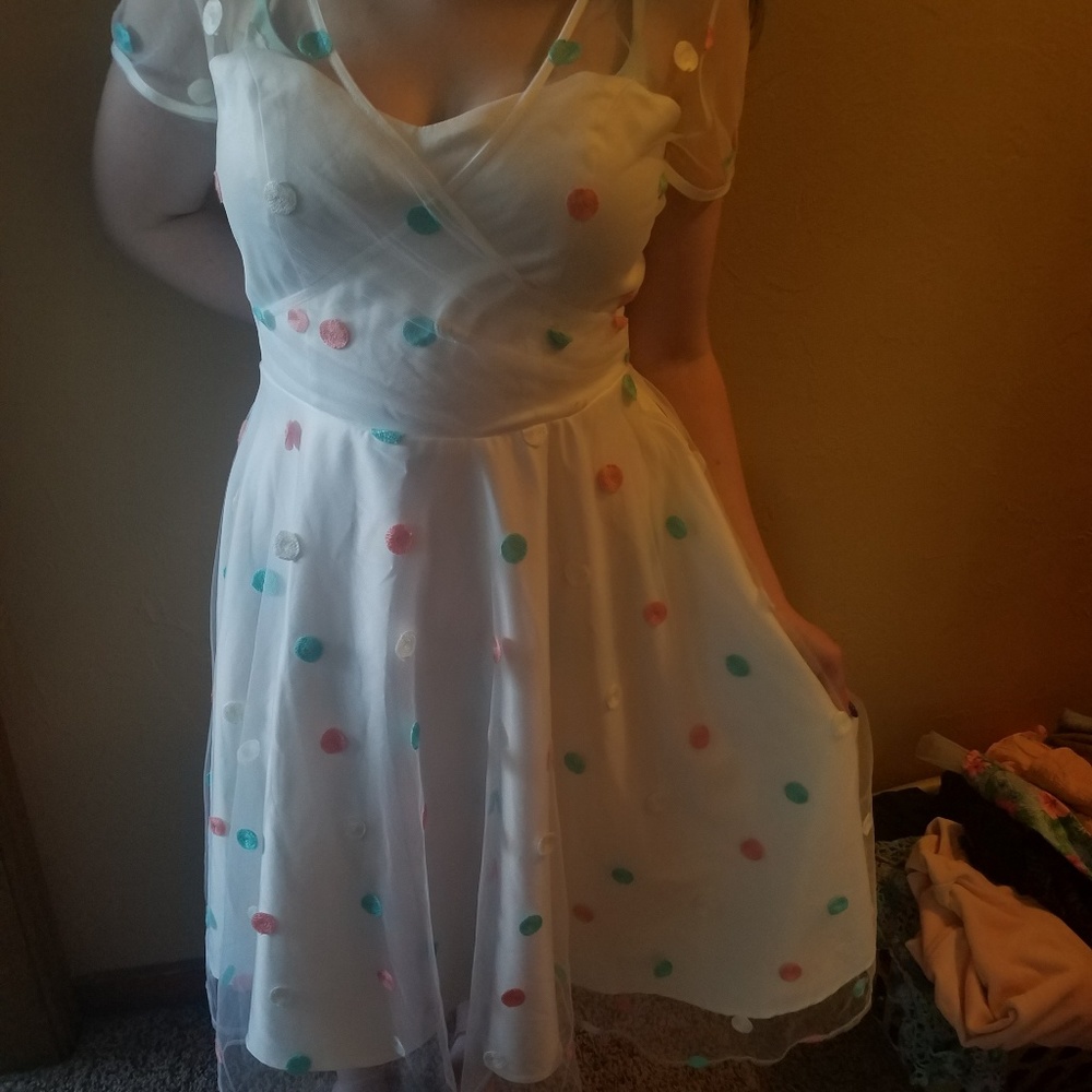 Unique Vintage Polka Dot Dress